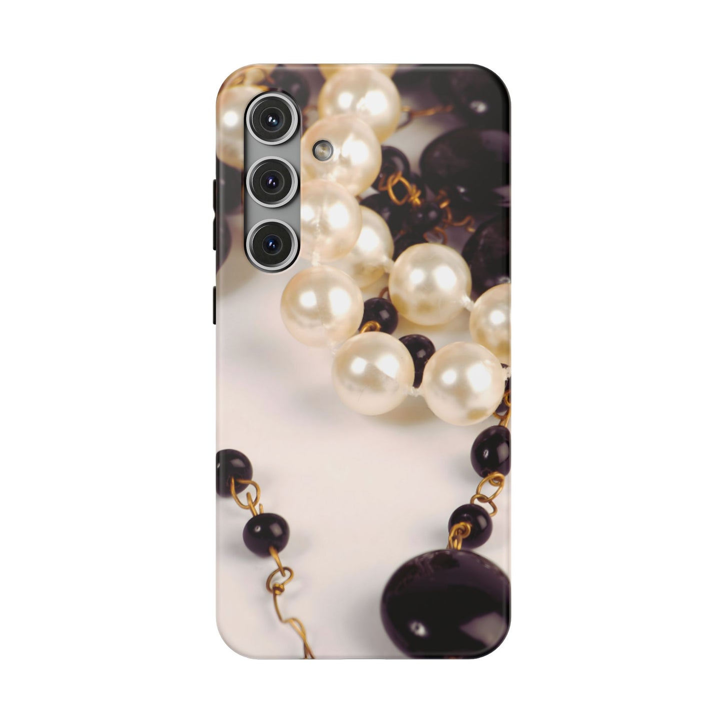 Impact-Resistant Phone Case – Noir Pearl