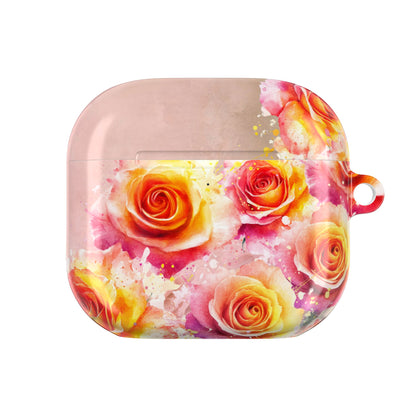 Earbud Case Cover – Sunset Roses