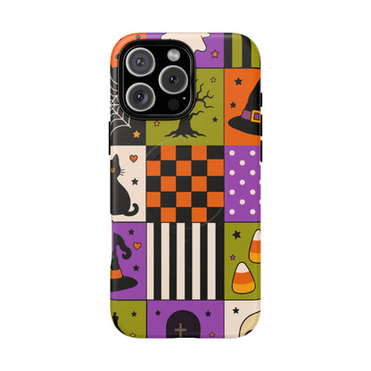 Protective Magnetic Phone Case – Spooky Patchwork