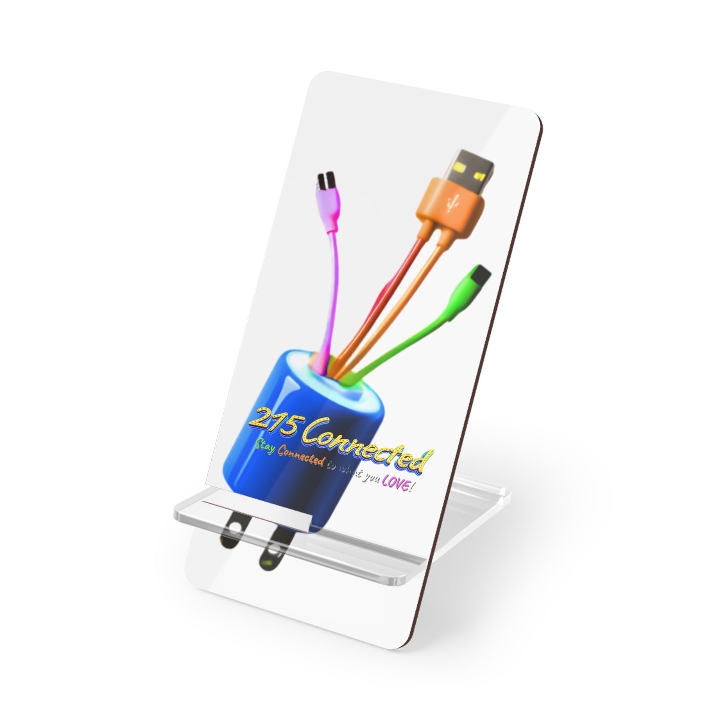 Phone Stand – 215 Connected Cable Logo