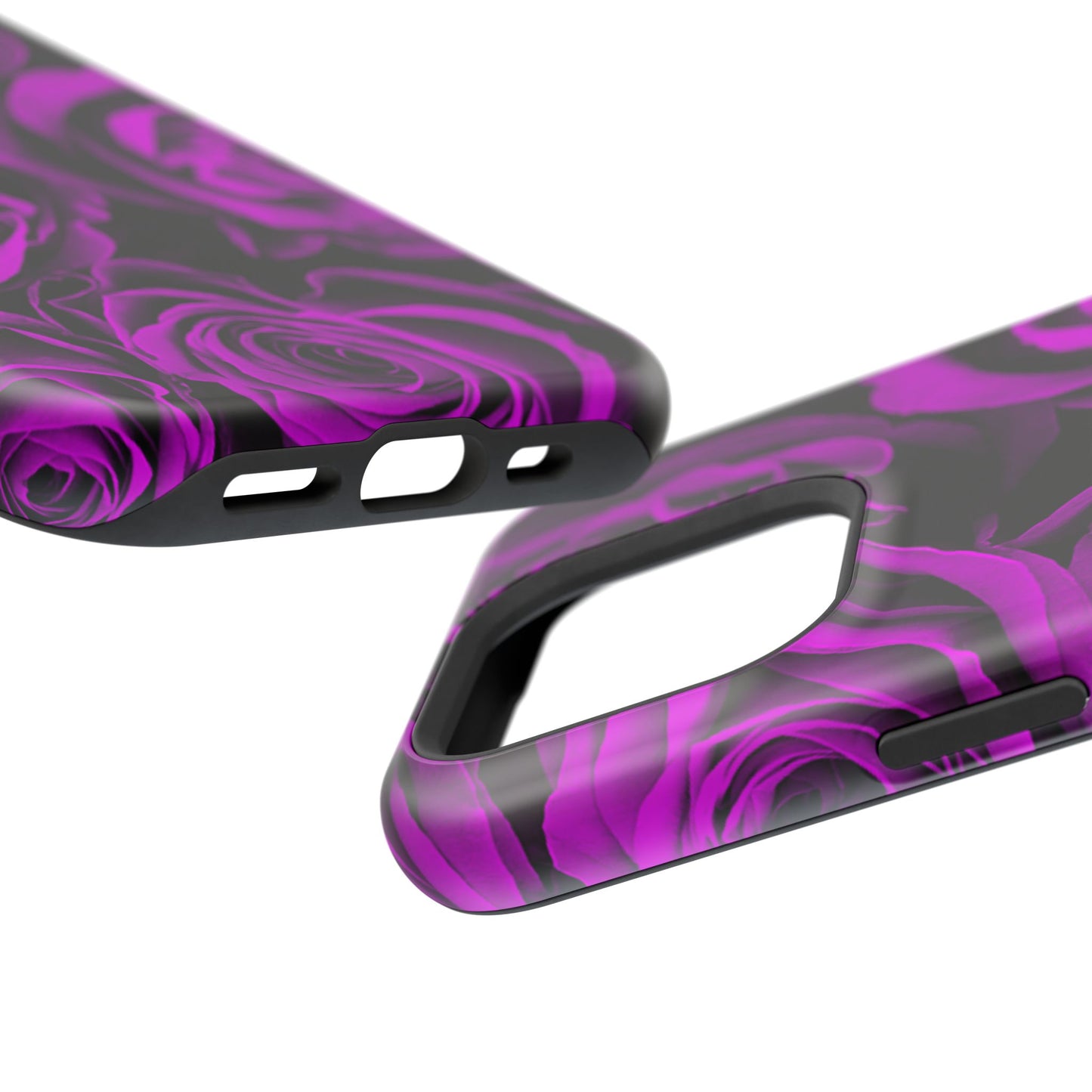 Wireless-Charging Compatible Case – Amethyst Roses