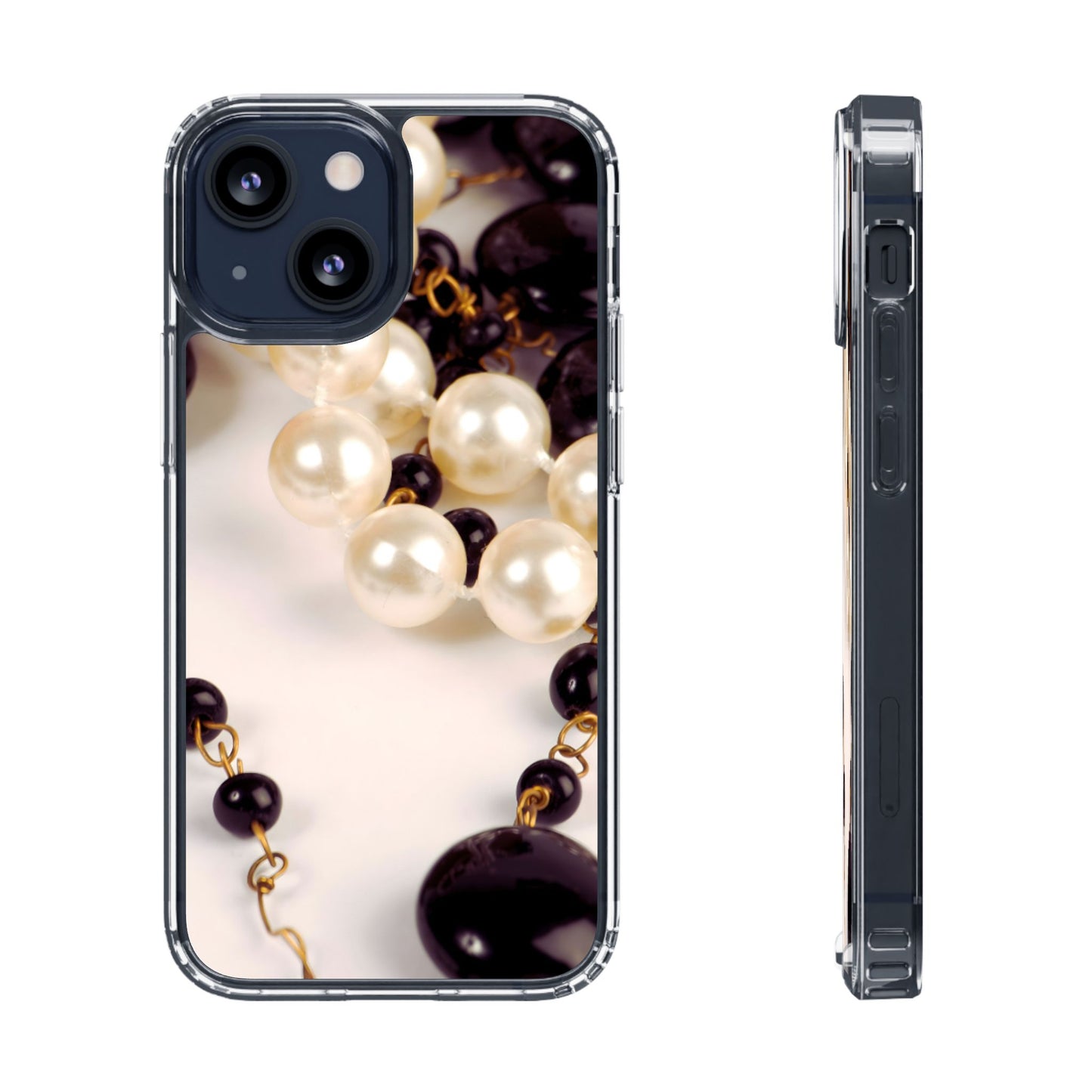 Clear Phone Case – Noir Pearl