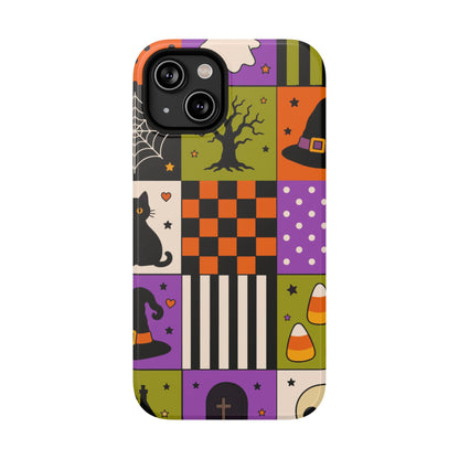 Impact-Resistant Phone Case – Spooky Patchwork