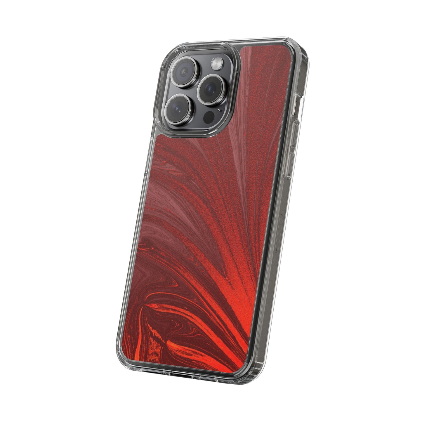 Clear Phone Case – Crimson Current