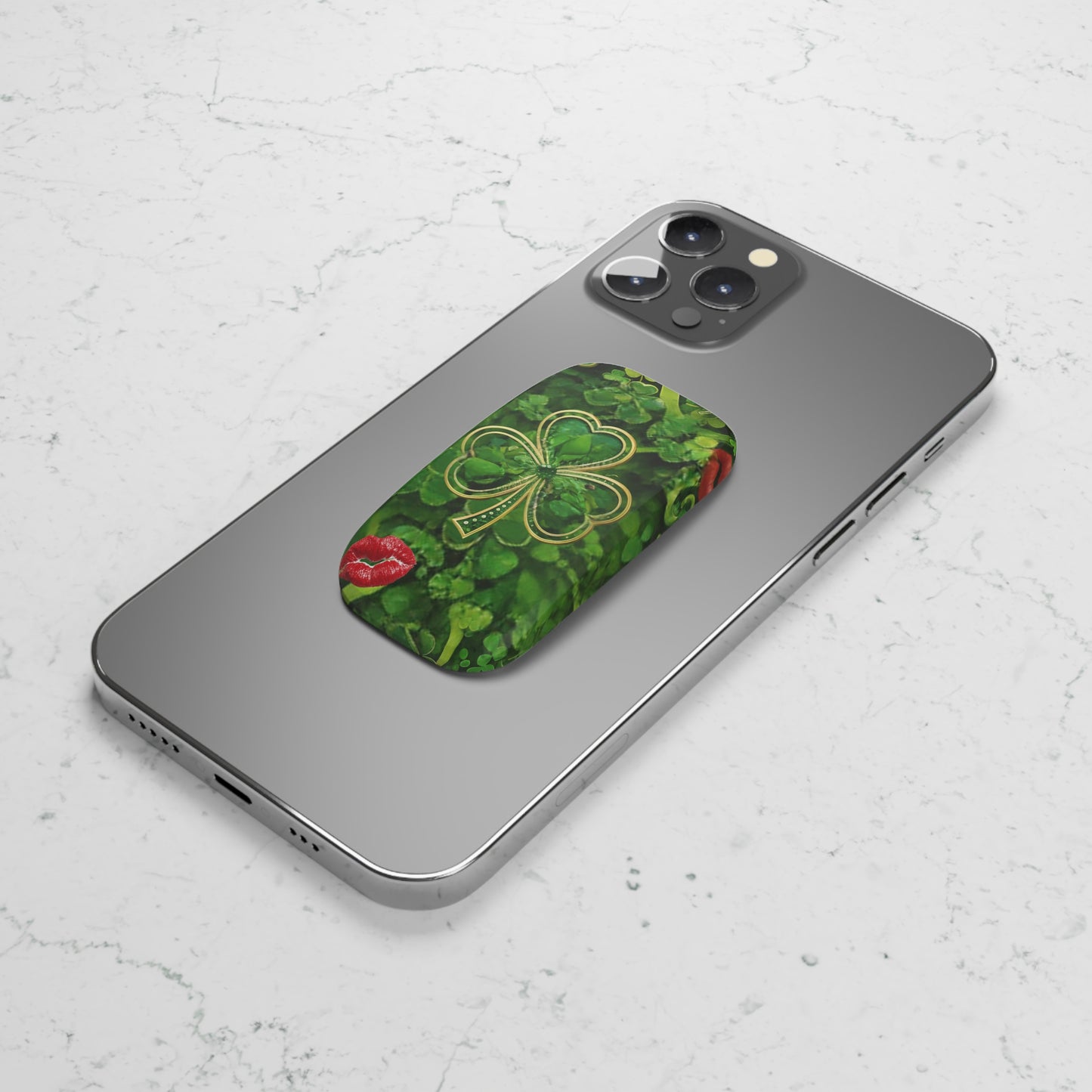 Phone Grip – Lucky Clover Shamrock Kiss