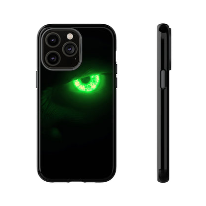 Protective Phone Case – Neon Green Monster Eyes
