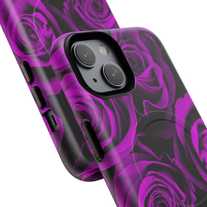 Protective Magnetic Phone Case – Amethyst Roses