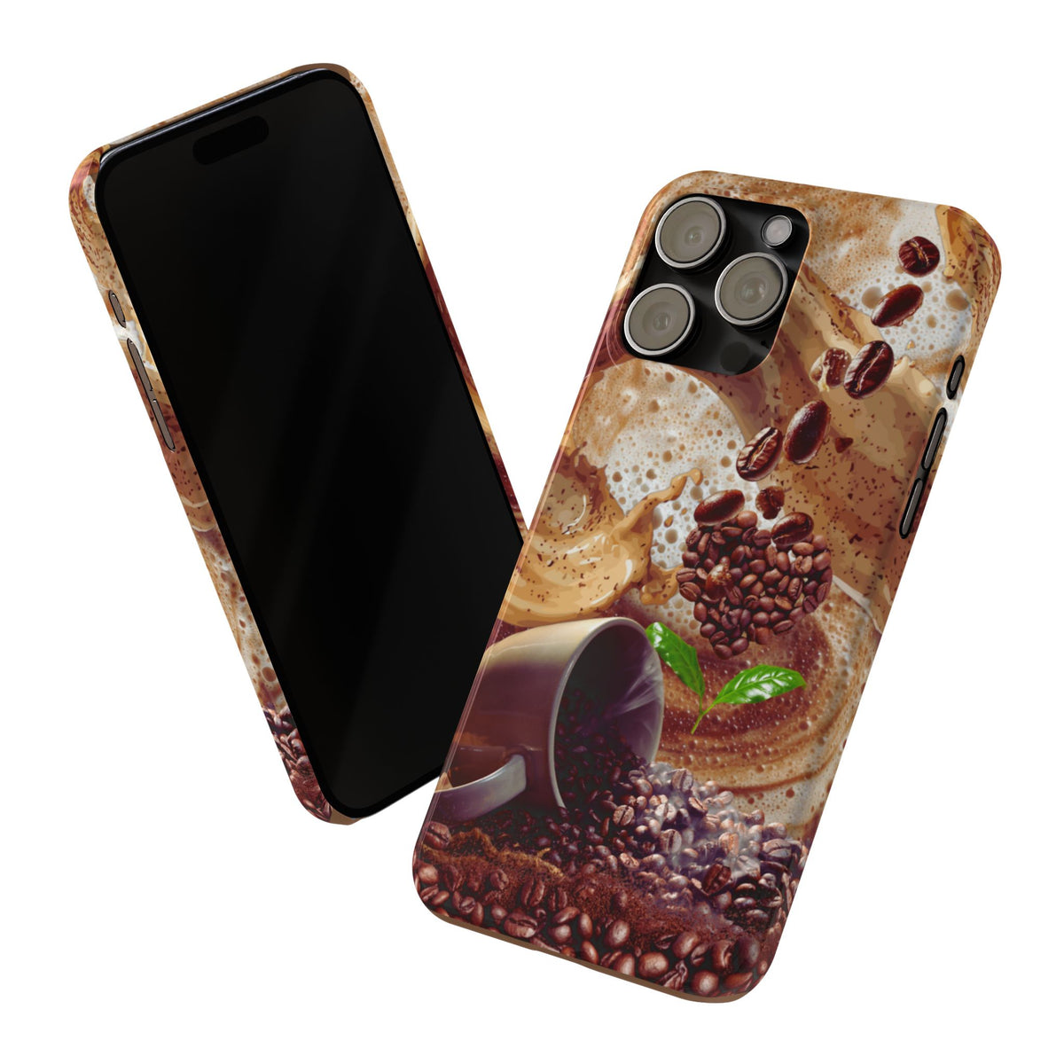 Slim Phone Case – Love at First Sip – Compatible with iPhone 11–17 Series
