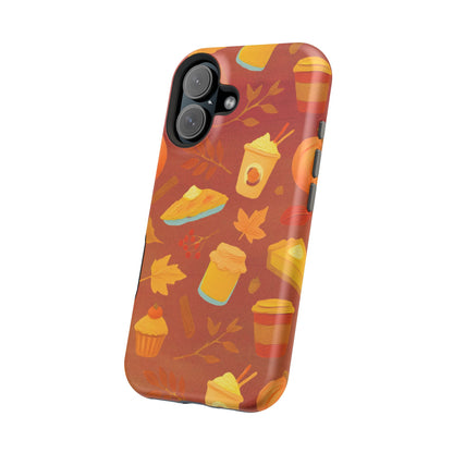 Autumn Treats Magnetic Phone Case — Fall Coffee & Pastry Protective Cover