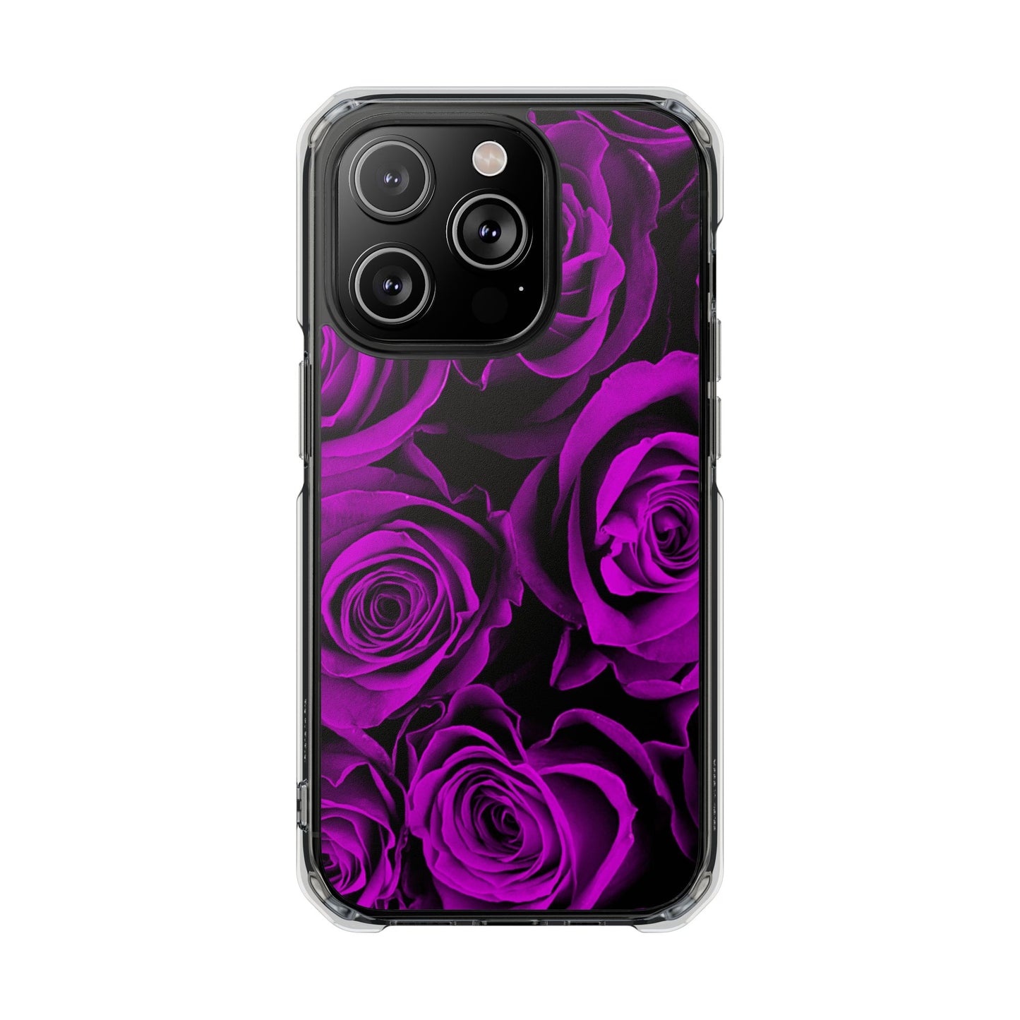 Clear Magnetic Phone Case – Amethyst Roses