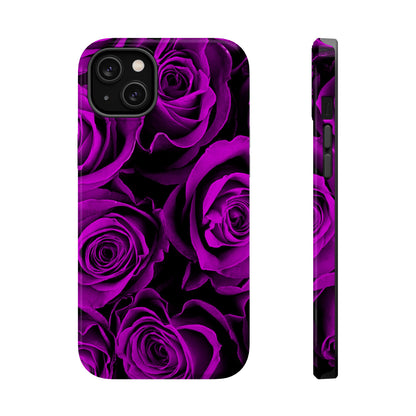 Wireless-Charging Compatible Case – Amethyst Roses