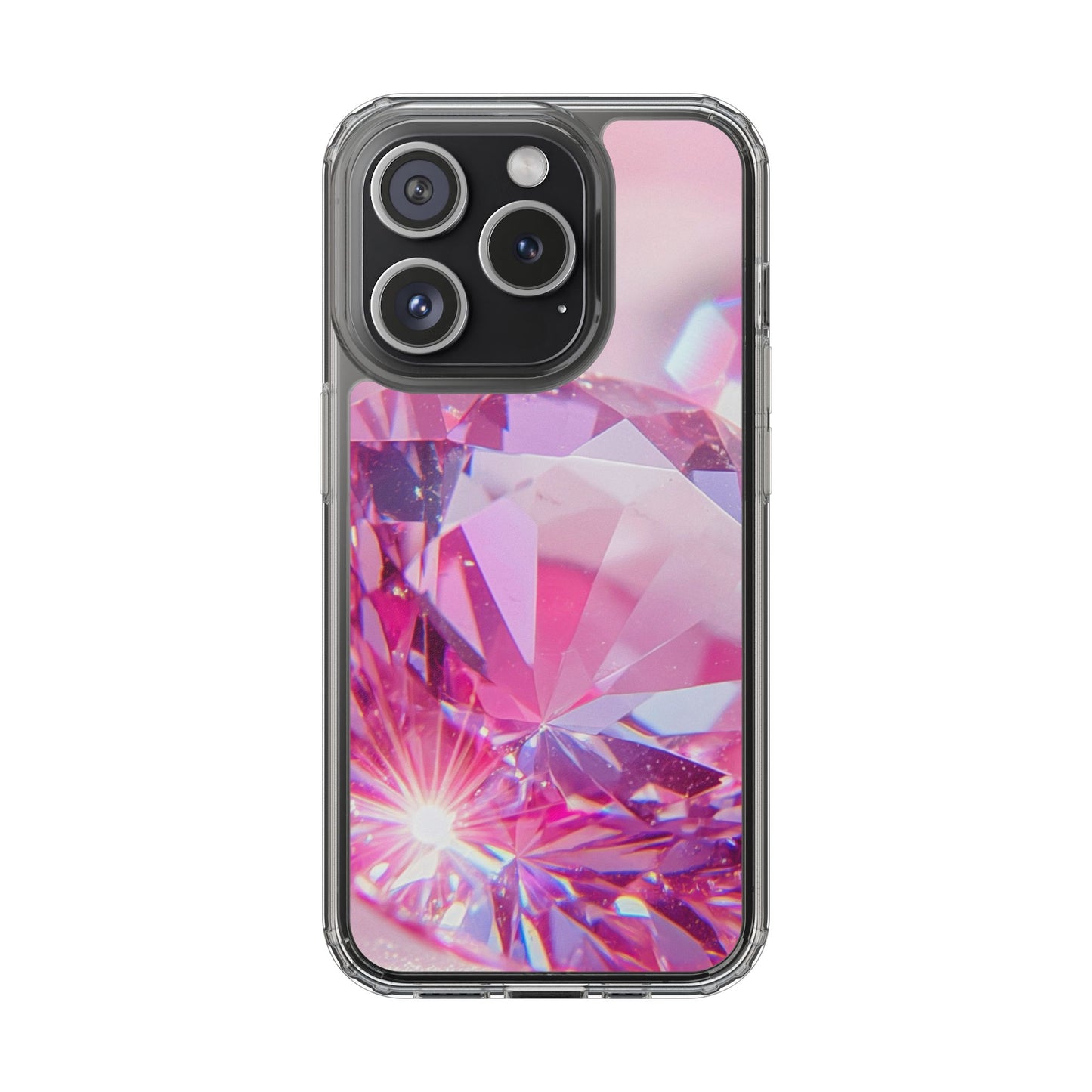 Clear Phone Case – Pink Ice