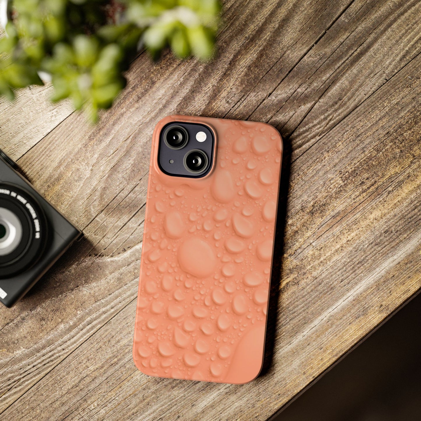 Slim Phone Case – Apricot Rain