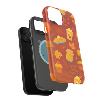 Autumn Treats Magnetic Phone Case — Fall Coffee & Pastry Protective Cover