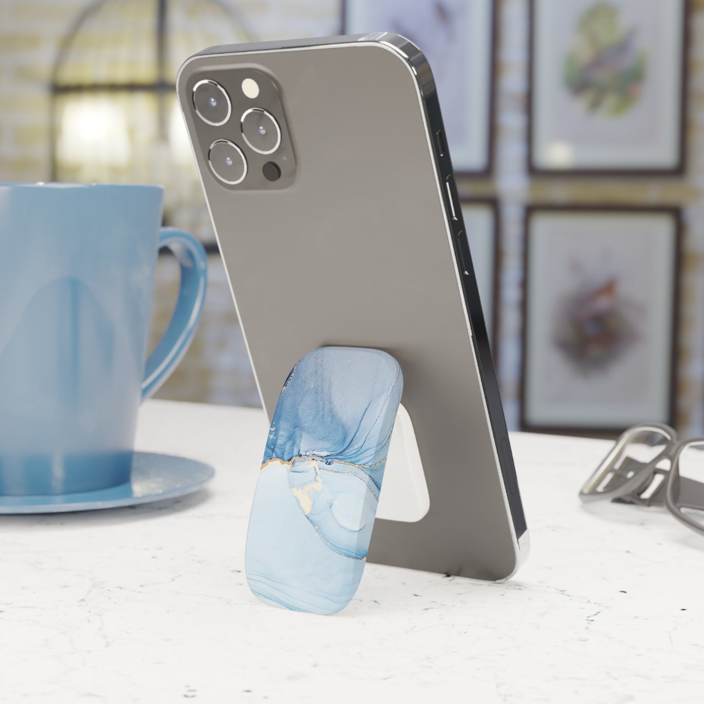 Phone Grip – Blue Agate