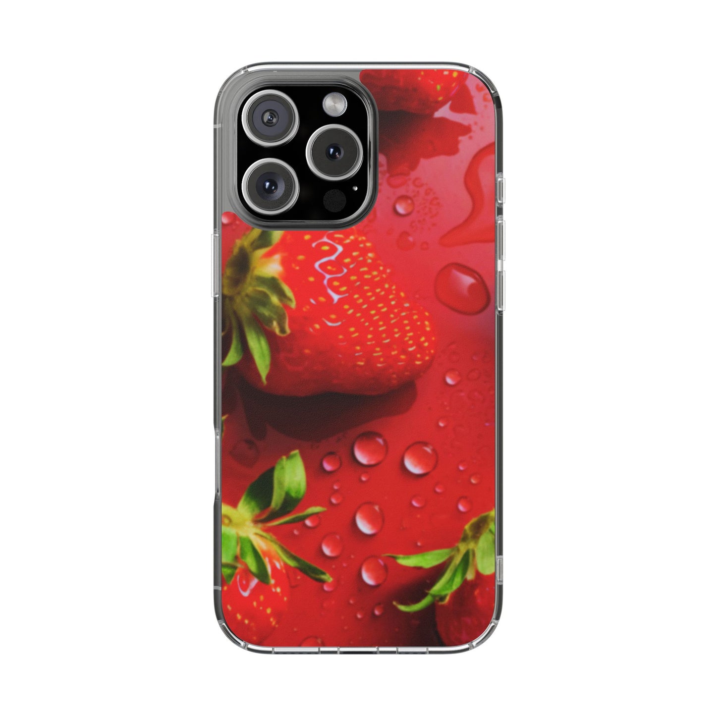 Clear Magnetic Phone Case – Strawberry Drip