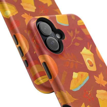 Autumn Treats Magnetic Phone Case — Fall Coffee & Pastry Protective Cover