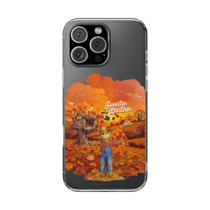 Clear Phone Case – Sweater Weather – Compatible with iPhone 13–17 & Samsung Galaxy S25–S26 Series