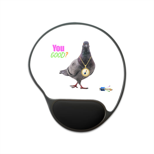 Ergonomic Mouse Pad with Wrist Rest – You Good? Pigeon Design
