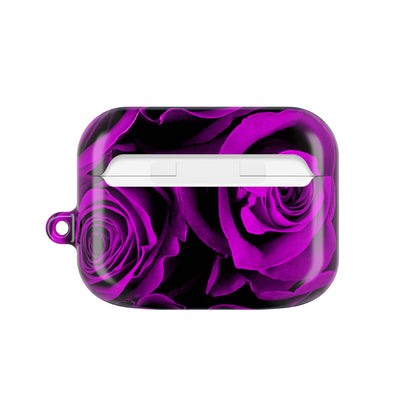 Earbud Case Cover – Amethyst Roses
