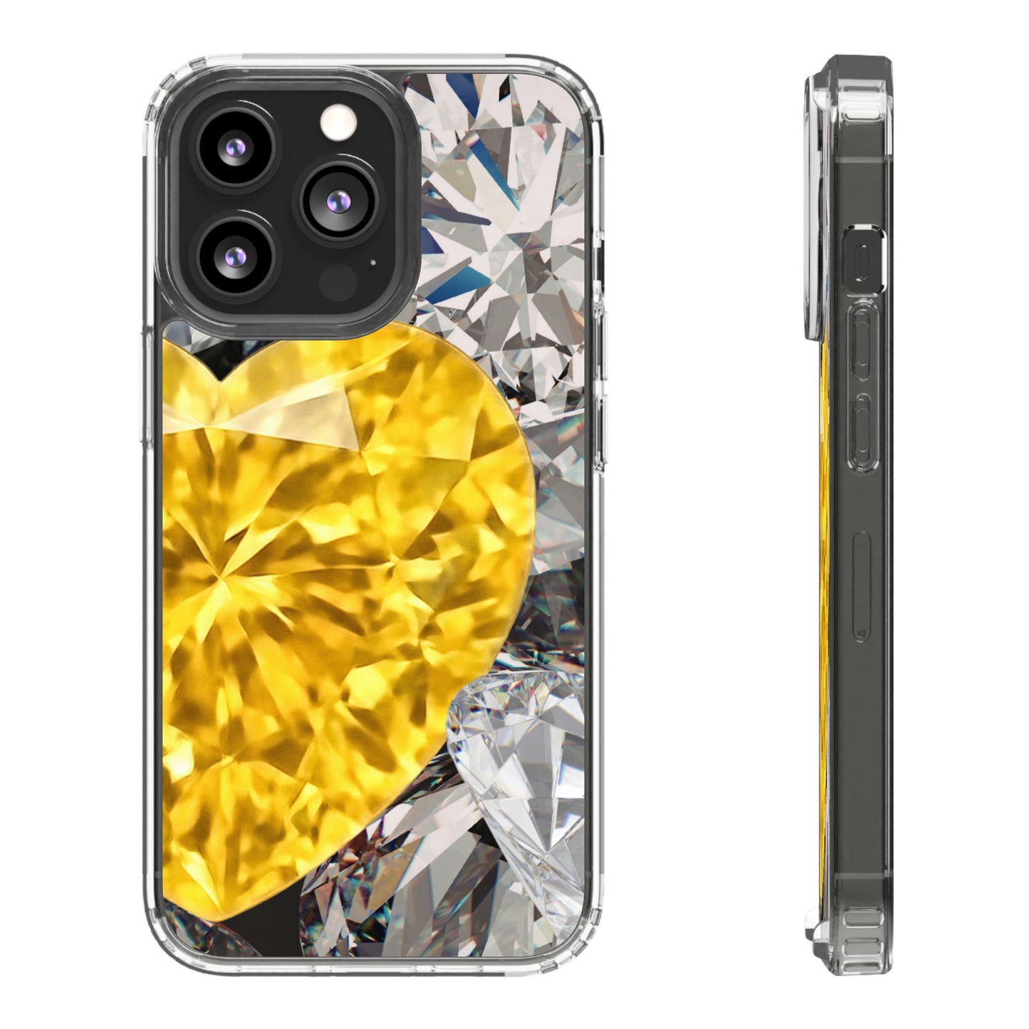 Clear Phone Case – Heart of Gold