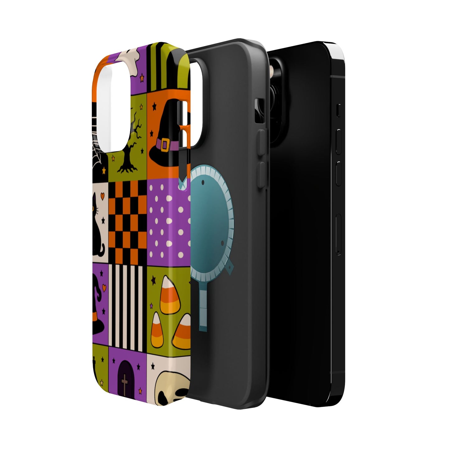 Wireless-Charging Compatible Case – Spooky Patchwork