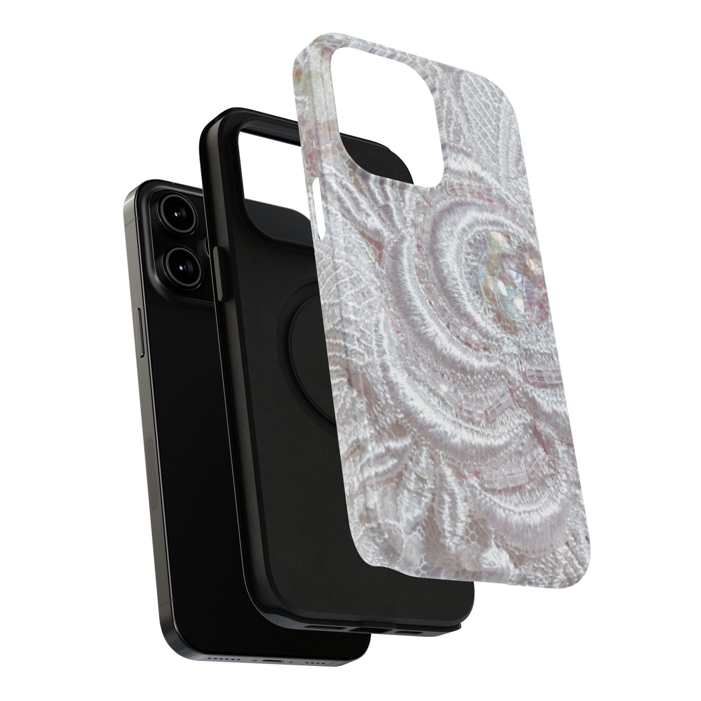 Impact-Resistant Phone Case – Lace Veil