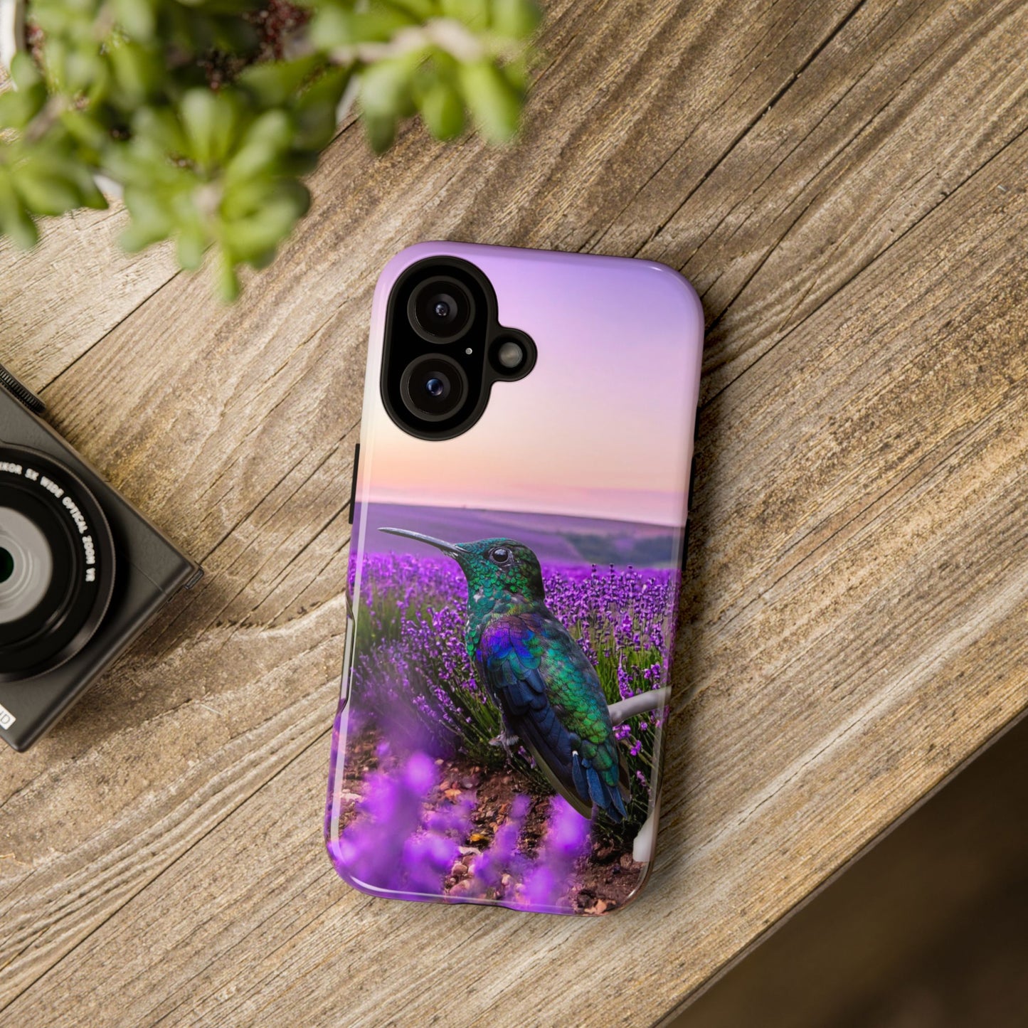 Protective Phone Case – Hummingbird Reverie