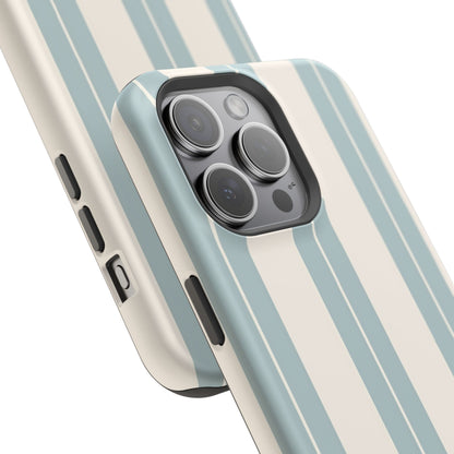 Wireless-Charging Compatible Case – Coastal Stripe