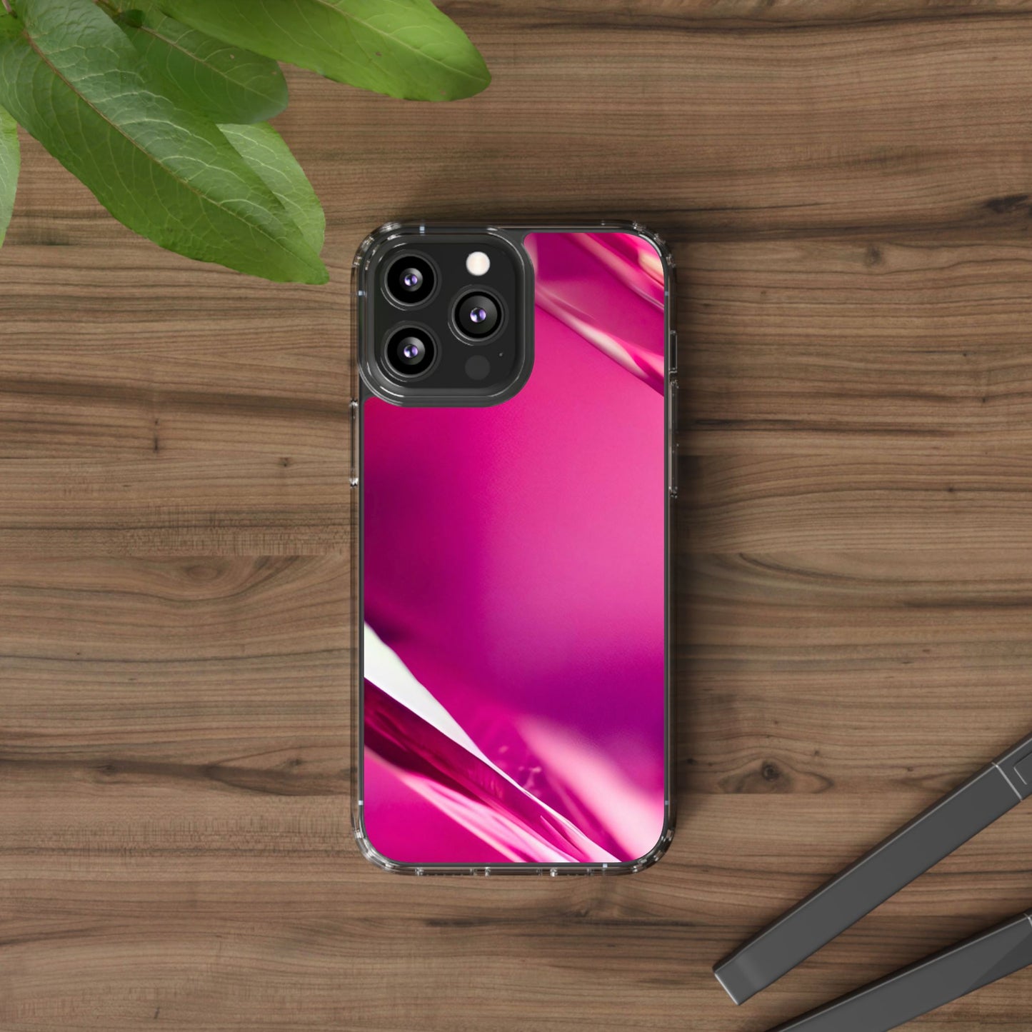 Clear Phone Case – Magenta Motion