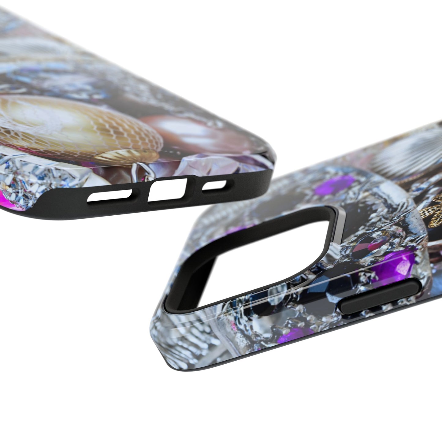 Impact-Resistant Phone Case – Chrome Jewel
