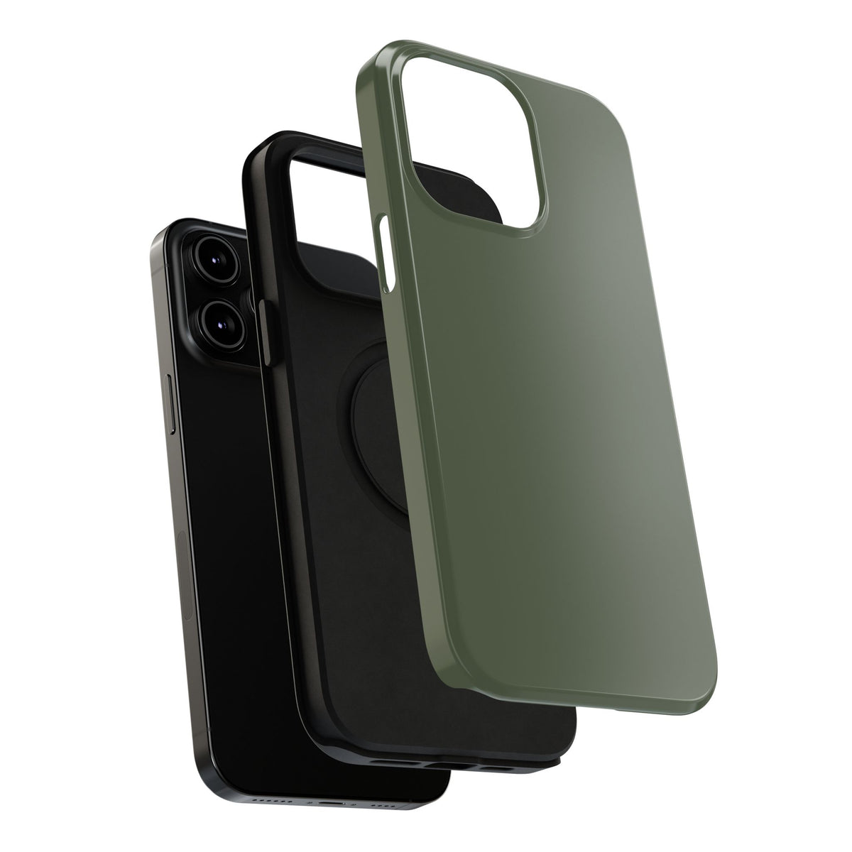 Impact-Resistant Phone Case — Military Green Protective Shockproof Cover