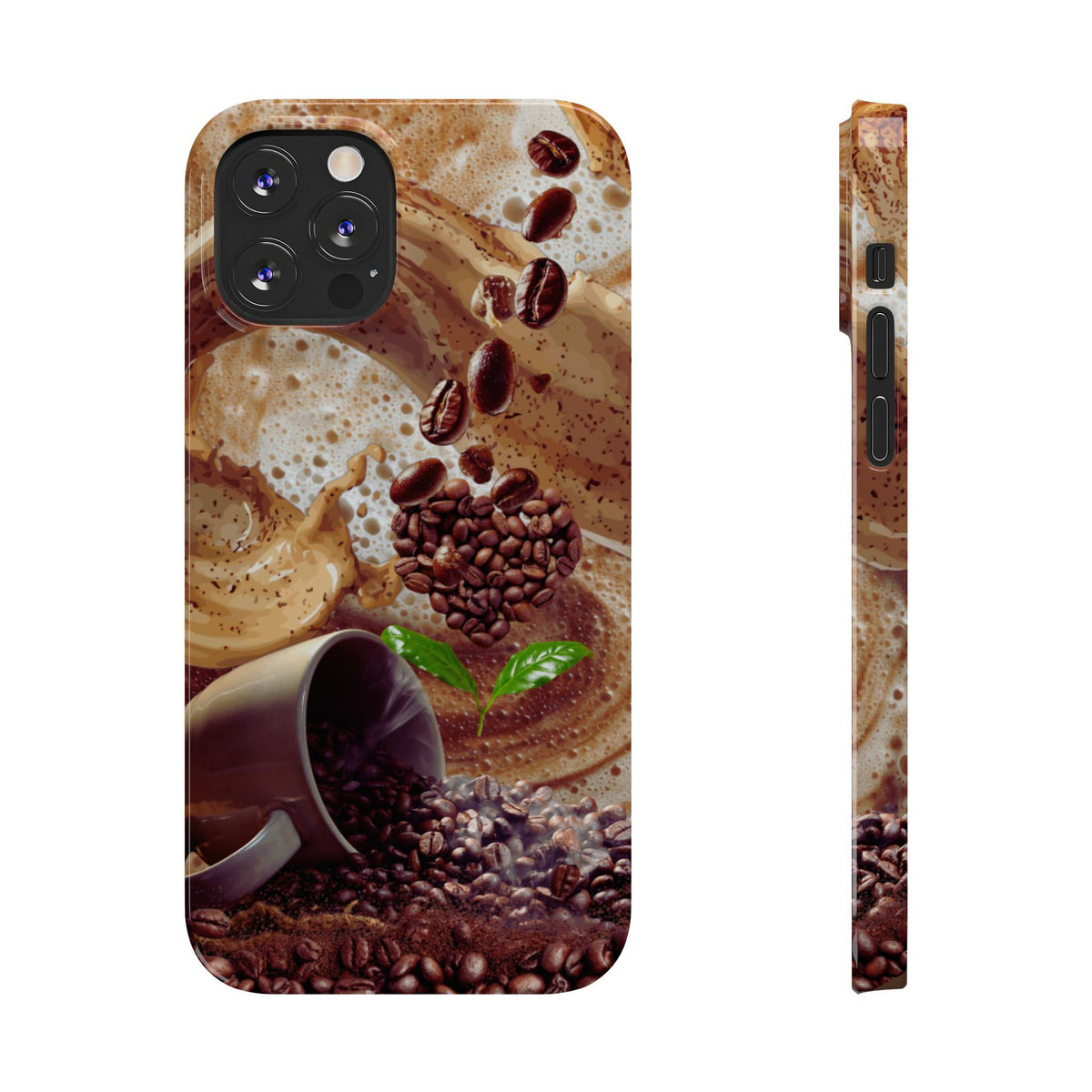 Slim Phone Case – Love at First Sip – Compatible with iPhone 11–17 Series