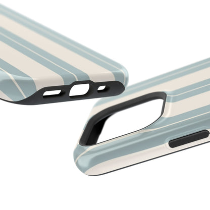 Wireless-Charging Compatible Case – Coastal Stripe