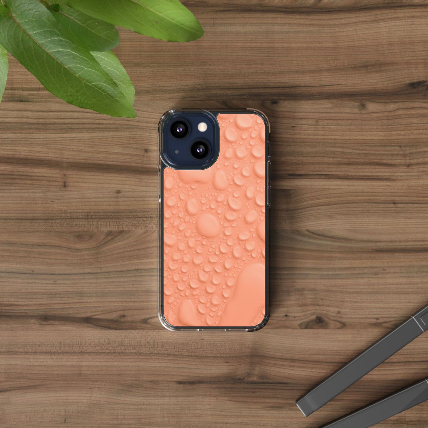 Clear Phone Case – Apricot Rain