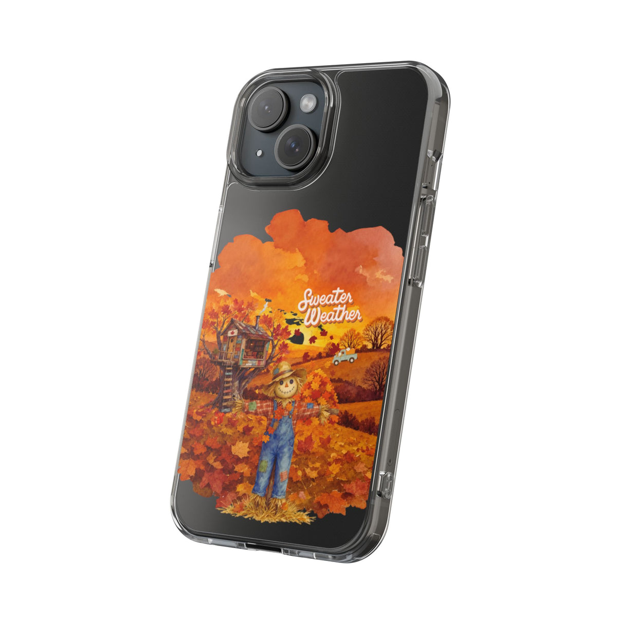 Clear Phone Case – Sweater Weather – Compatible with iPhone 13–17 & Samsung Galaxy S25–S26 Series