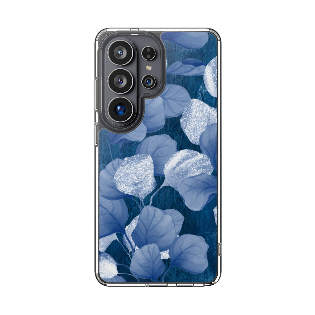 Clear Phone Case – October Blues – Compatible with iPhone 13–17 & Samsung Galaxy S25–S26 Series