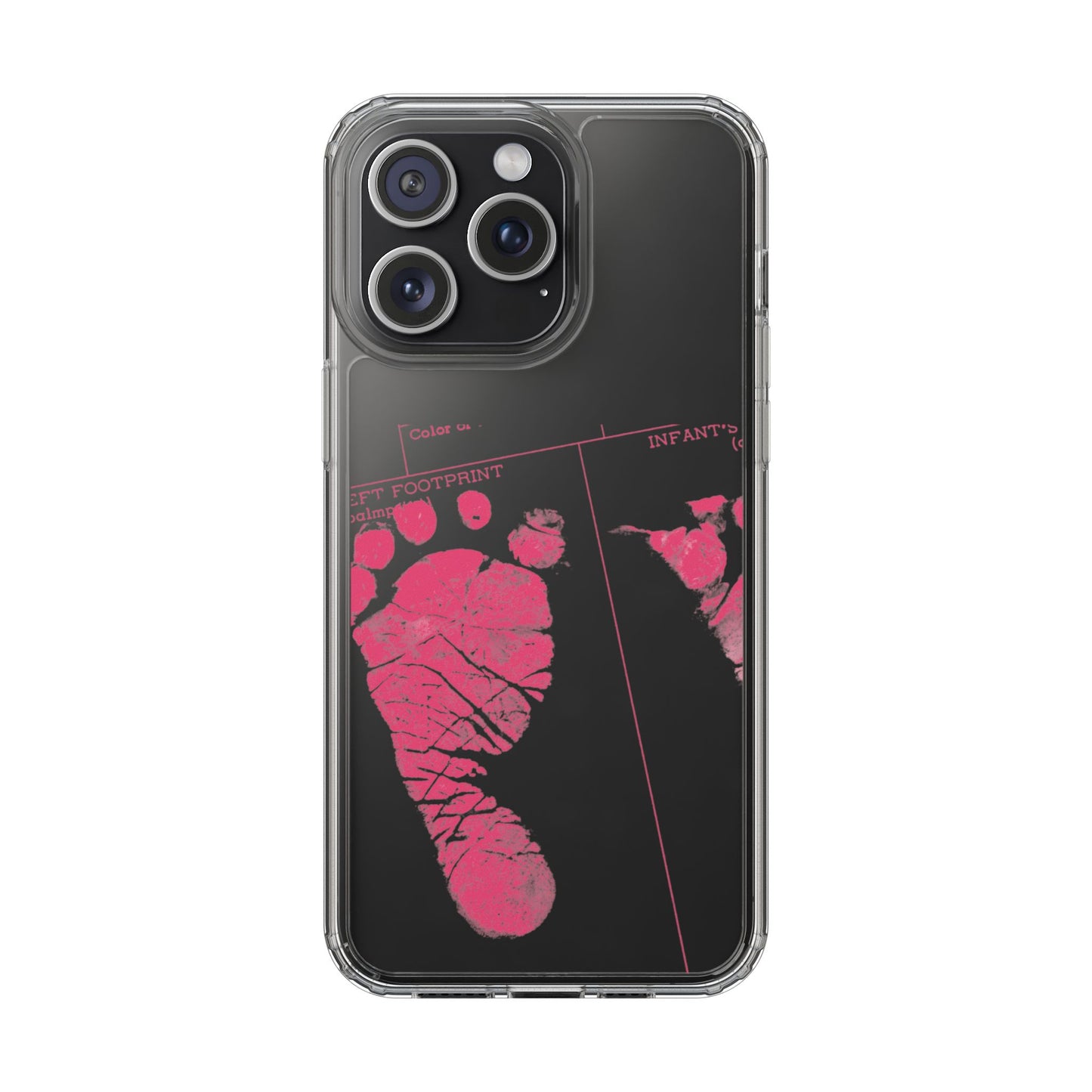 Clear Phone Case – Mom’s Little Pink Footprints