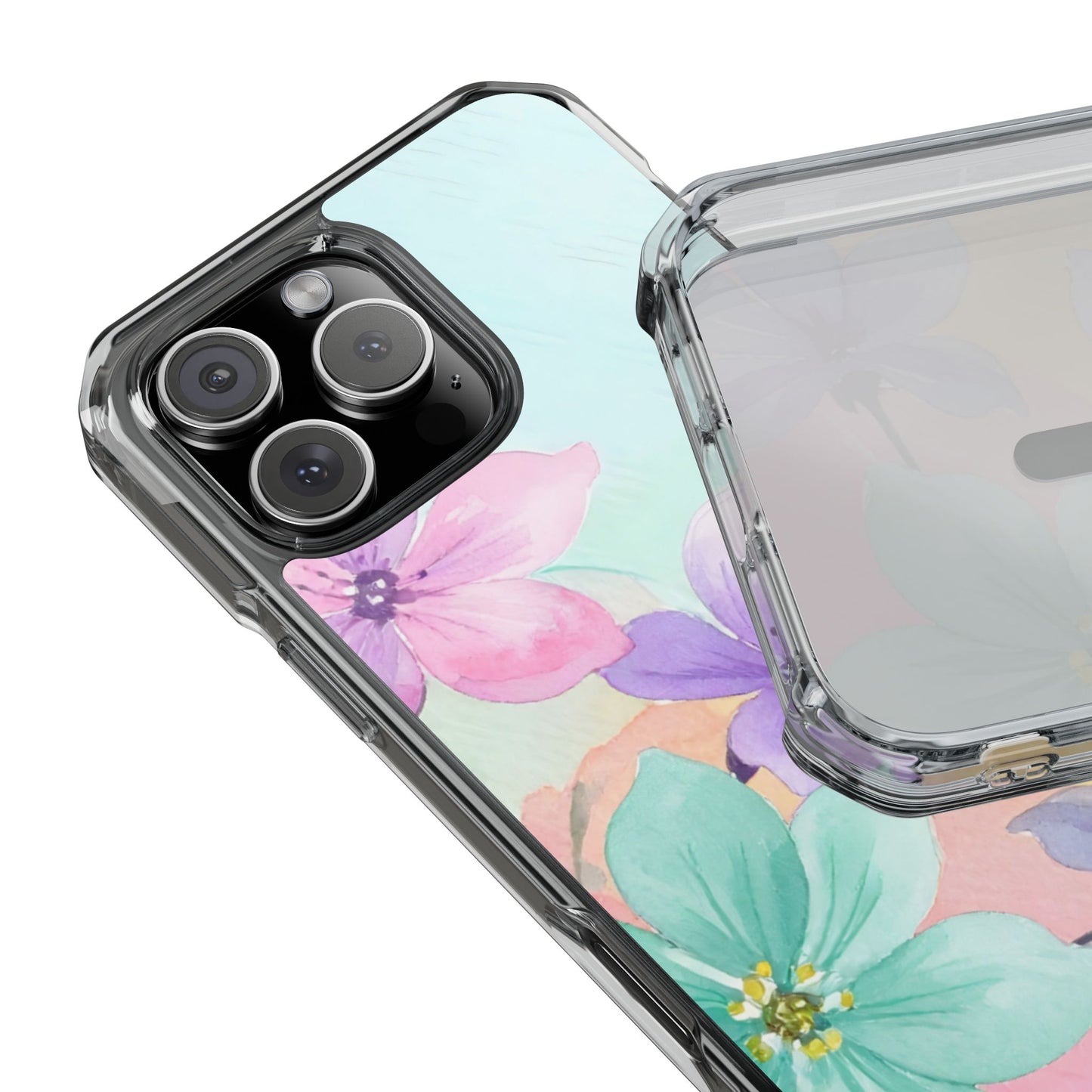 Clear Magnetic Phone Case – Water Petal