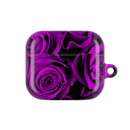 Earbud Case Cover – Amethyst Roses