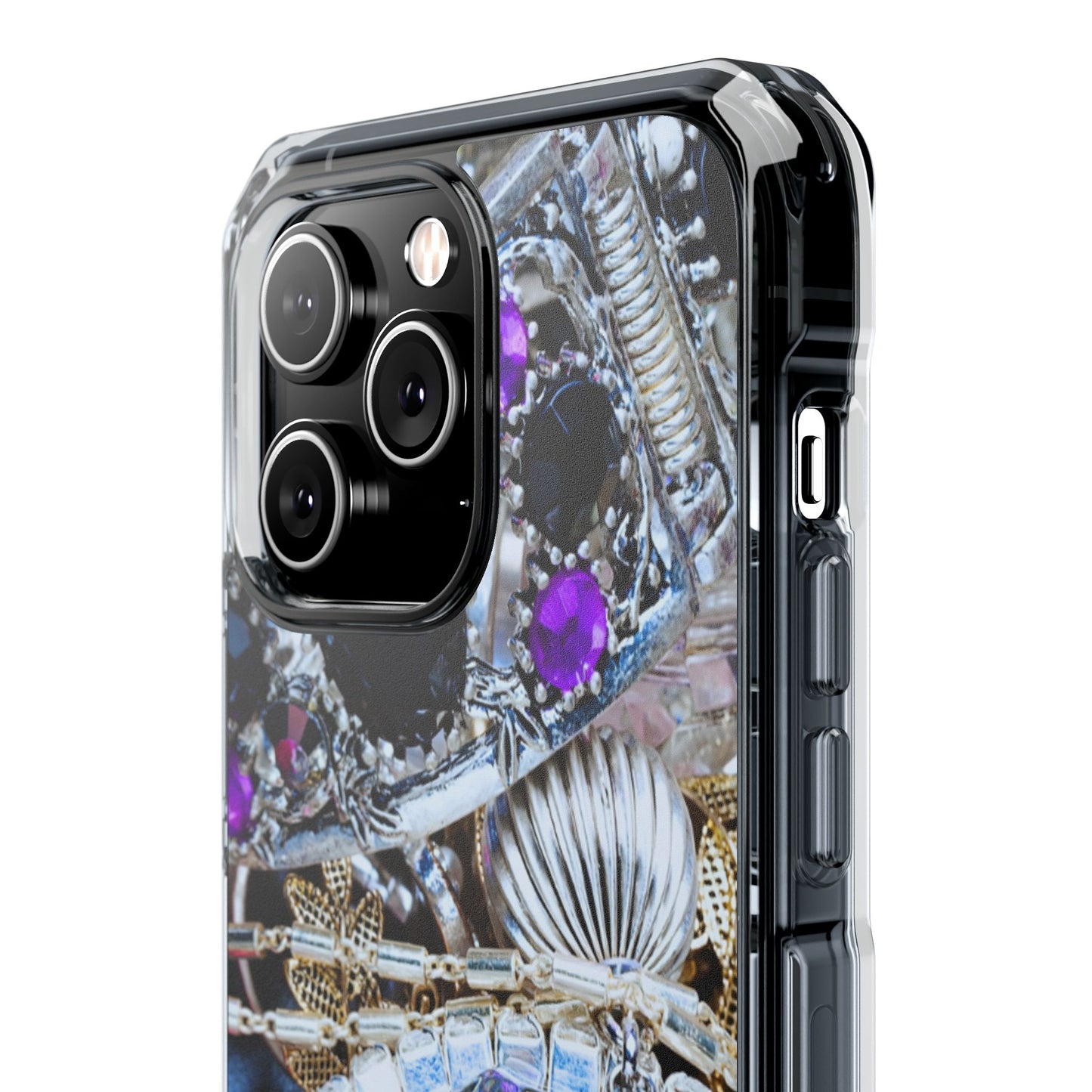 Clear Magnetic Phone Case – Chrome Jewel