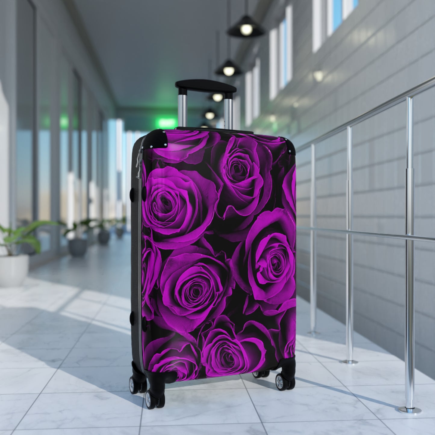 Hardshell Suitcase – Amethyst Roses