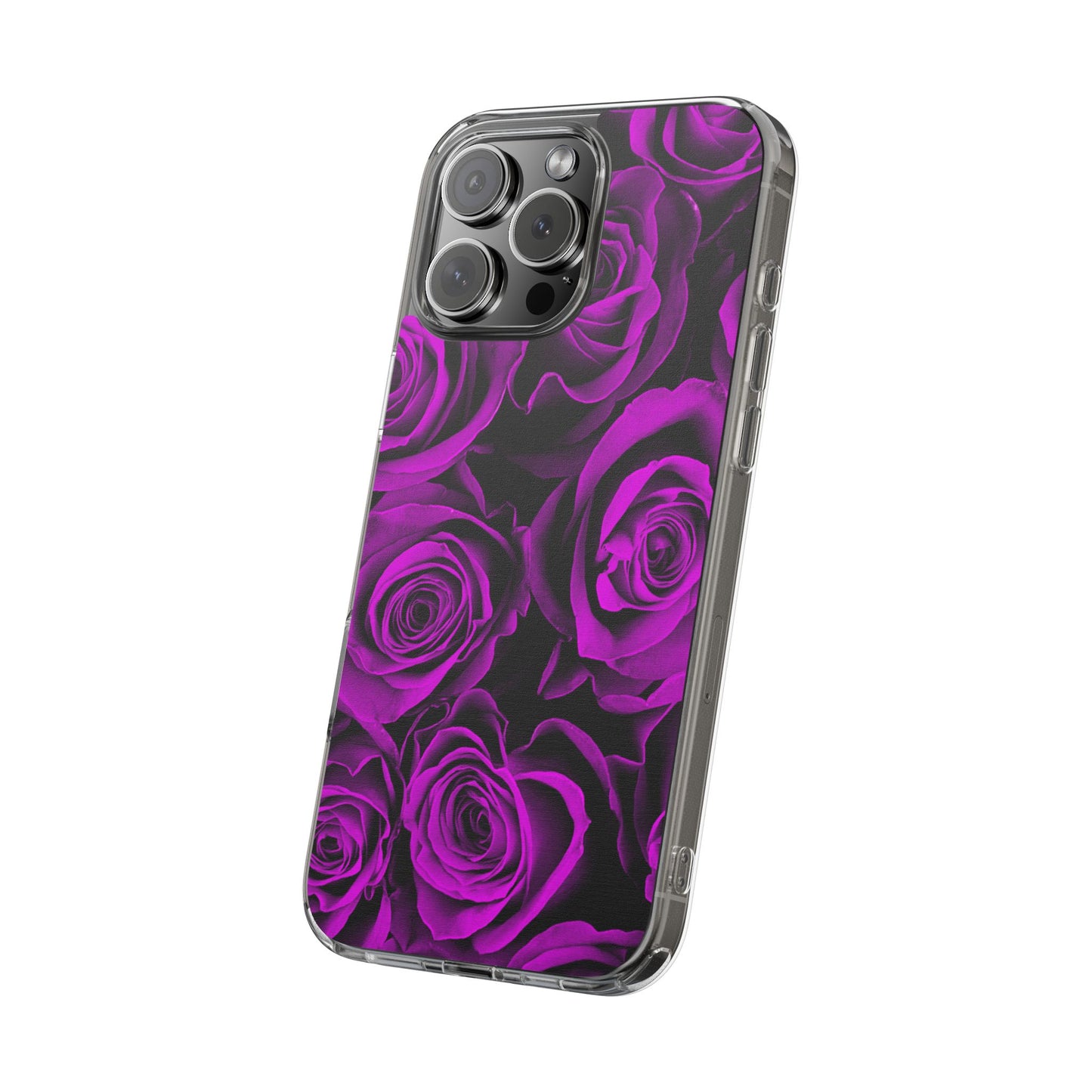 Clear Phone Case – Amethyst Roses
