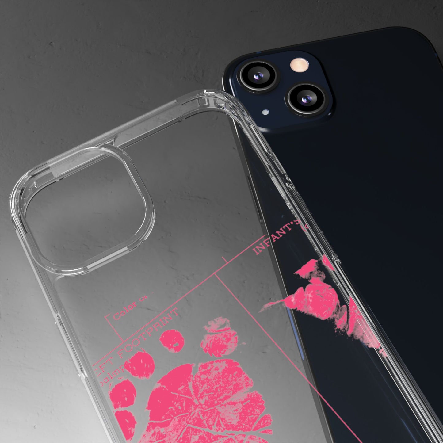 Clear Phone Case – Mom’s Little Pink Footprints