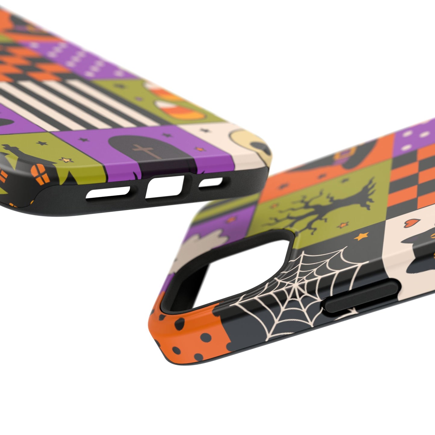 Impact-Resistant Phone Case – Spooky Patchwork