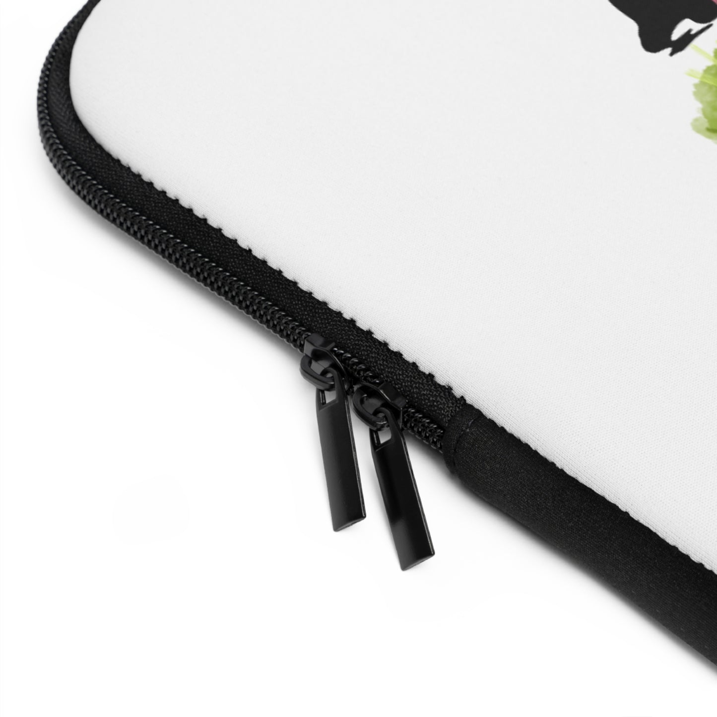 Zombie Cartoon Laptop Sleeve — Cute Spooky Graveyard Design
