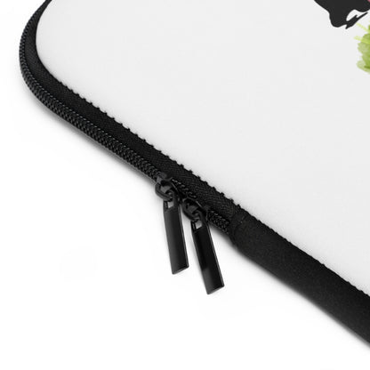 Zombie Cartoon Laptop Sleeve — Cute Spooky Graveyard Design