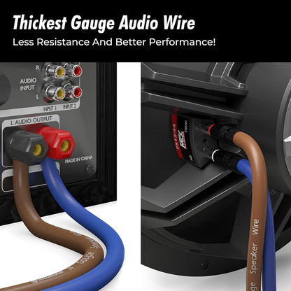 14 AWG Speaker Wire Cable - 100 Ft True Spec for Car Audio & Home Theater