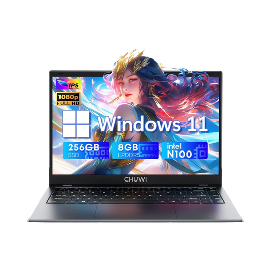 14" Laptop - Intel Alder Lake N100, 8GB RAM, 256GB SSD, Windows 11, 2160x1440