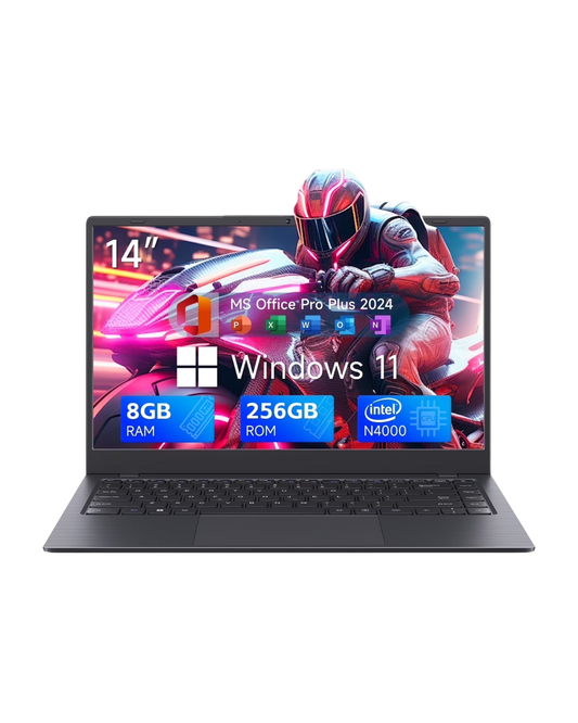 14" Windows 11 Laptop - Intel Celeron N4020, 8GB RAM, 256GB Storage